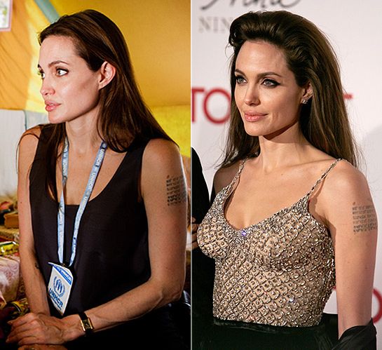 Angelina Jolie 39s mystery new tattoo sparks adoption speculation