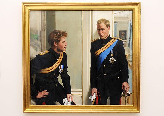 prince william and harry portrait. working with William, 27,