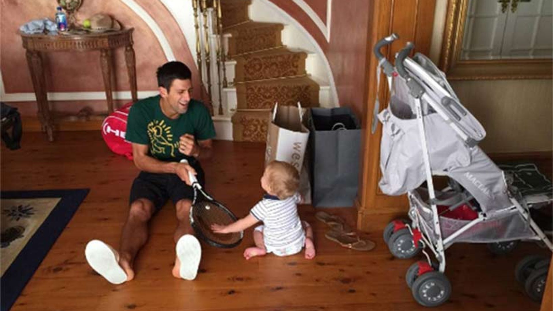Novak Djokovic shares amusing photo of pampered son Stefan: 'Not too