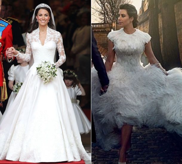Kim Kardashian And Kate Middleton Wedding Dress Designer Hello