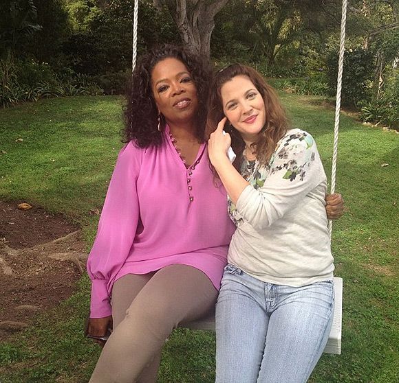 Oprah Winfrey with Drew Barrymore