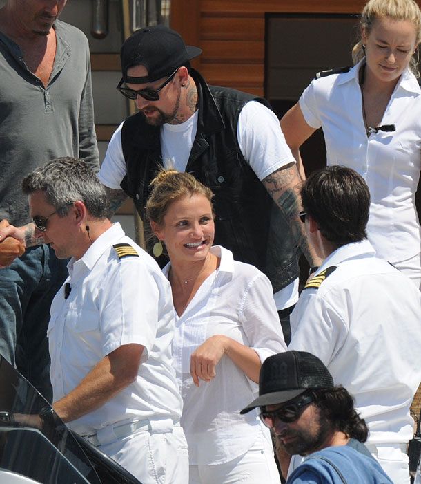 Cameron Diaz and Benji Madden in France