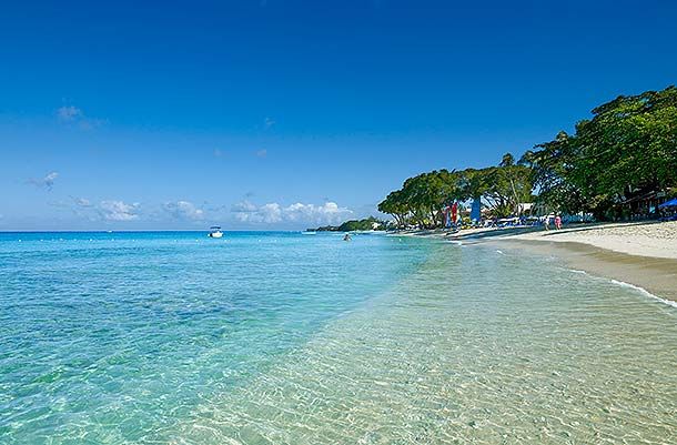 Barbados: white sands and turquoise waters