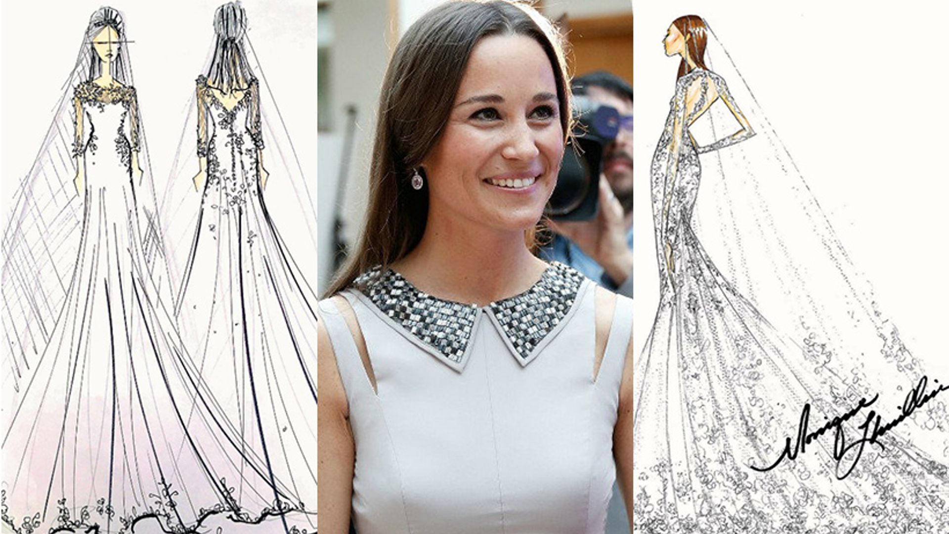 Pippa Middleton's wedding dress: designers sketch their predictions