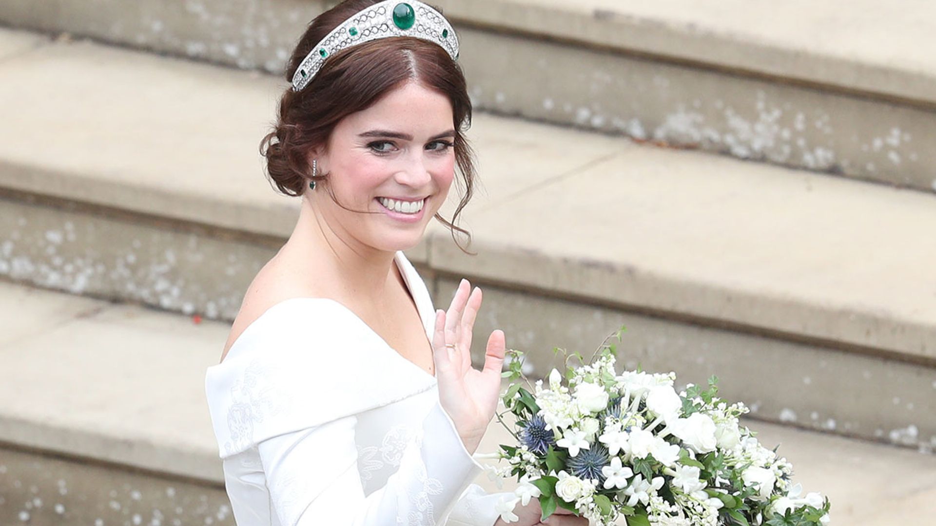 Zac Posen shares never-before-seen photo of Princess Eugenie's second wedding dress - see birthday tribute