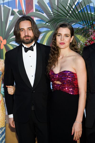 charlotte casiraghi and fiance dimitri rassam at party