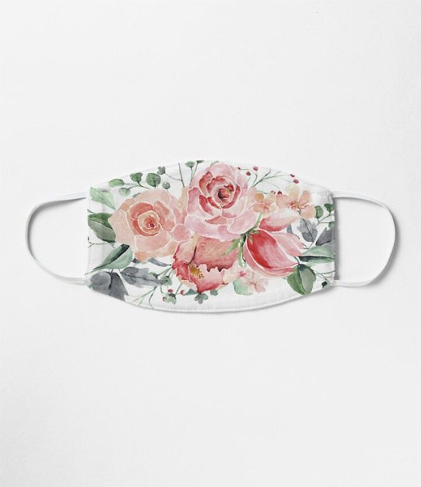 Redbubble-floral-face-mask
