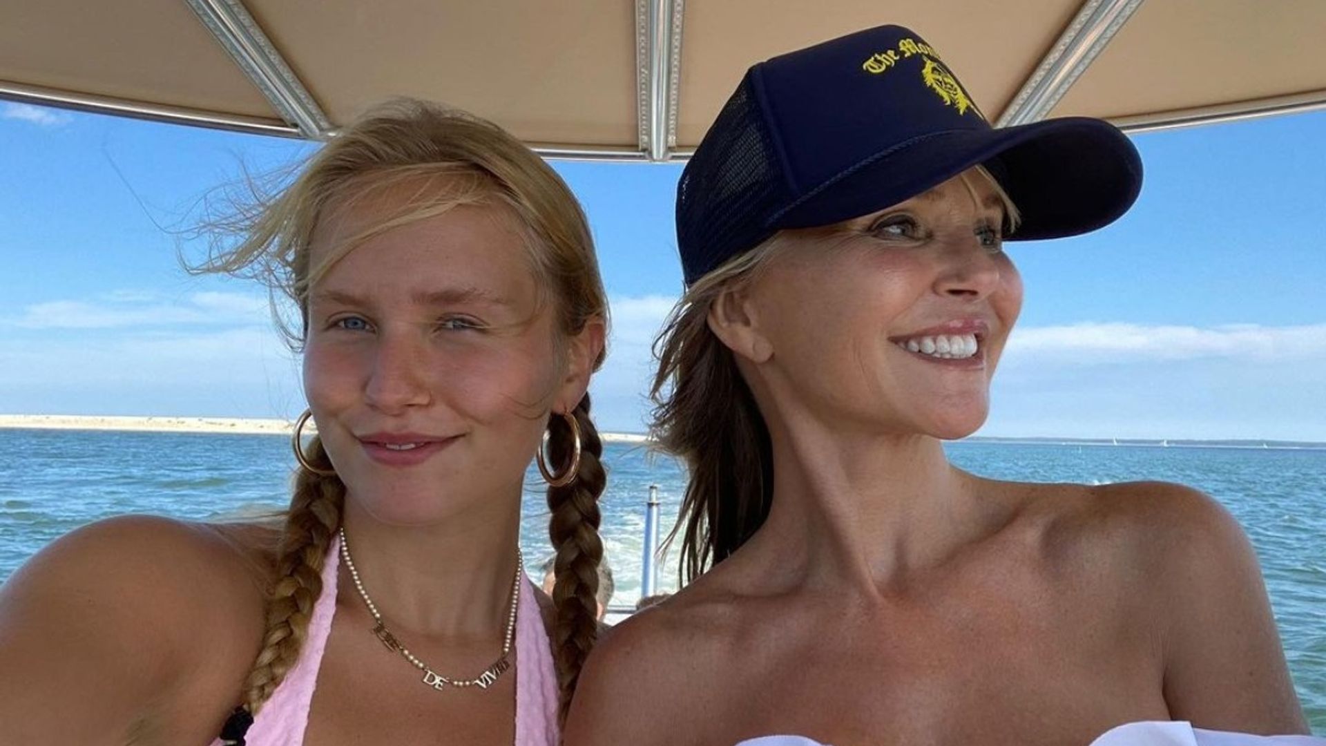 Christie Brinkley's daughters react to her beautiful bridal-inspired look