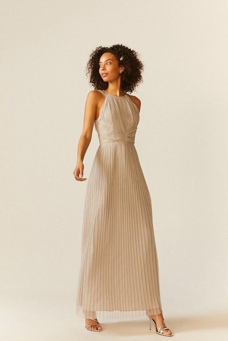 womens-silver-all-over-pleated-maxi-dress