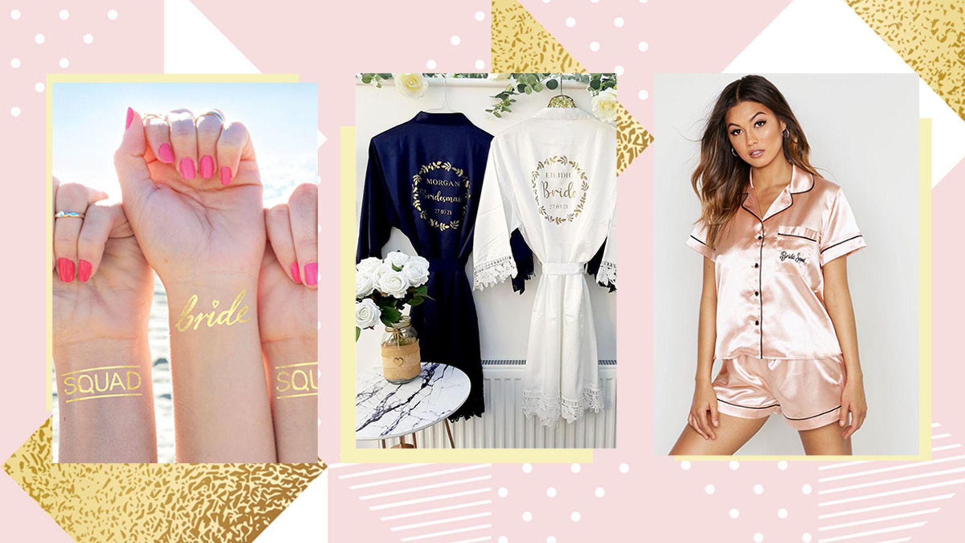 12 Bride Tribe accessories for a hen party in 2021: Props, personalised robes, swimsuits, sashes & more
