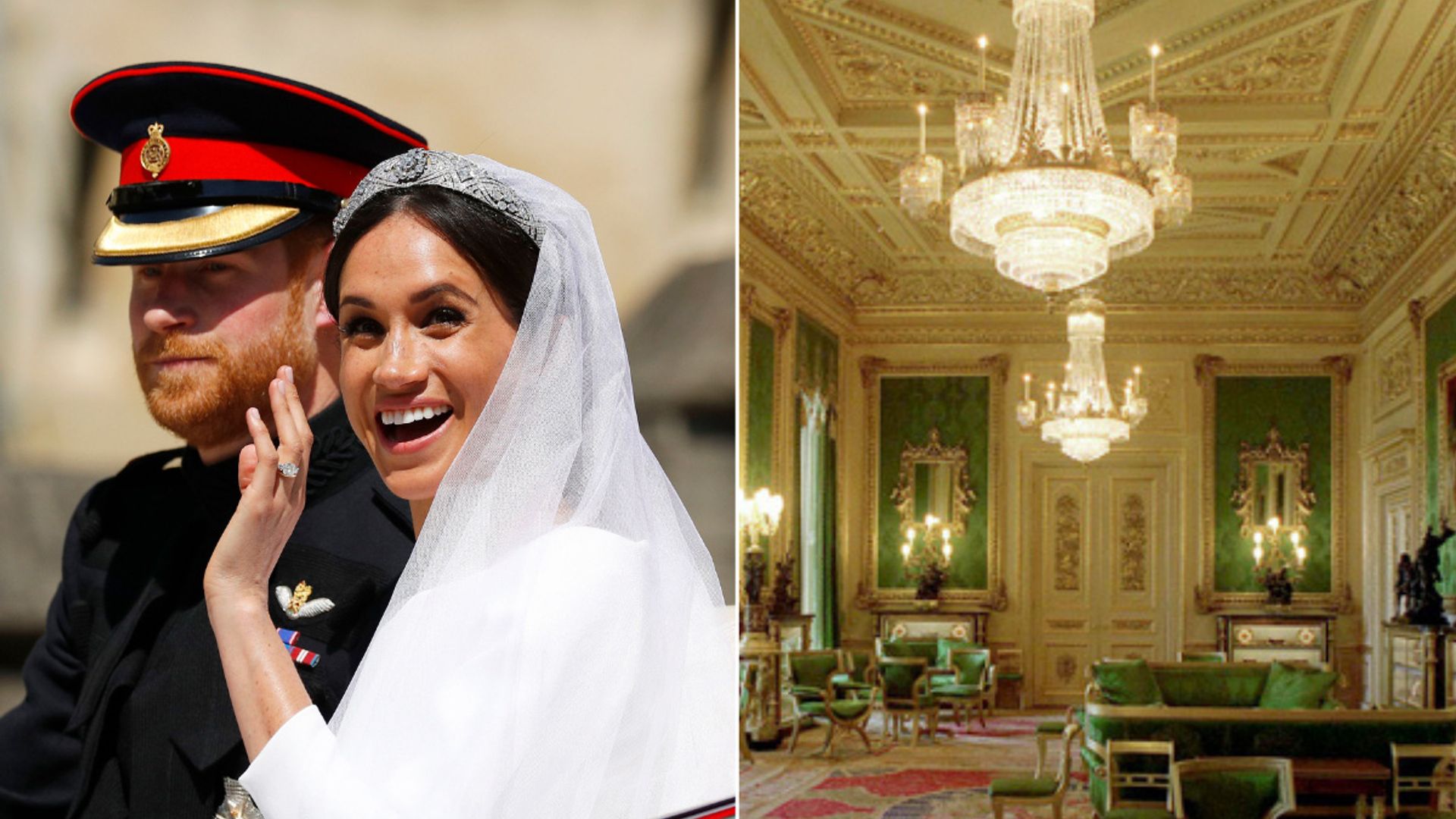 Prince Harry Meghan Markle royal wedding Windsor Castle photograph picture print 
