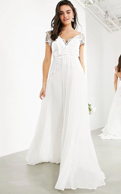 asos lace bodice wedding dress