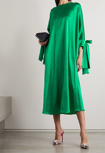 Halpern-green-silk-dress