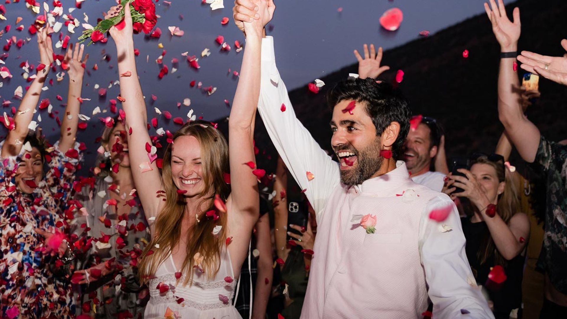Adrian Grenier's bride Jordan stuns in romantic bridal dress for 'unplanned' Moroccan wedding