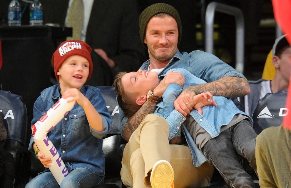 David Beckham and his sons enjoy some boys time with an 