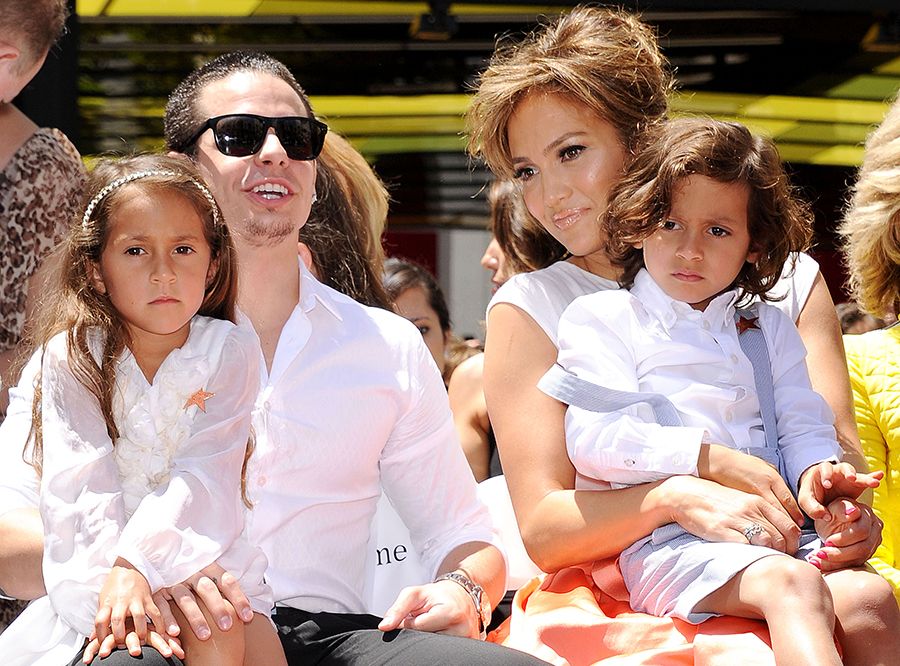 Jenifer Lopez with her ex-husband Marc and Children