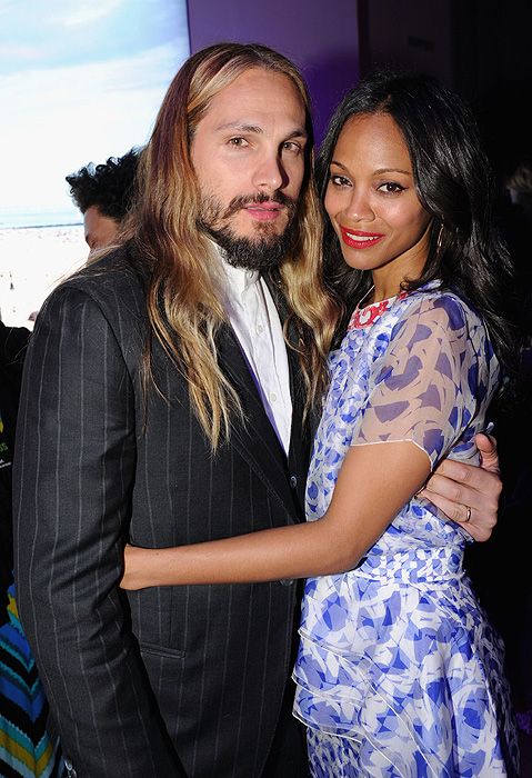 Zoe Saldana makes her red carpet debut with artist husband Marco Perego ...