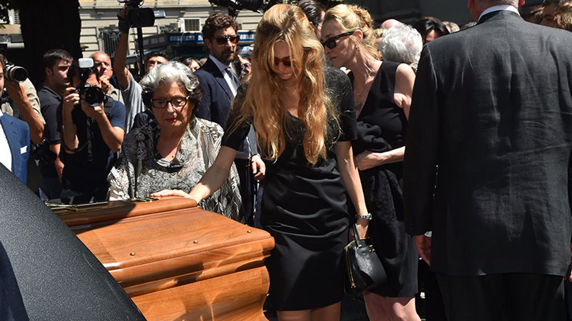 Beatrice Borromeo attends grandmother's funeral on her first wedding anniversary