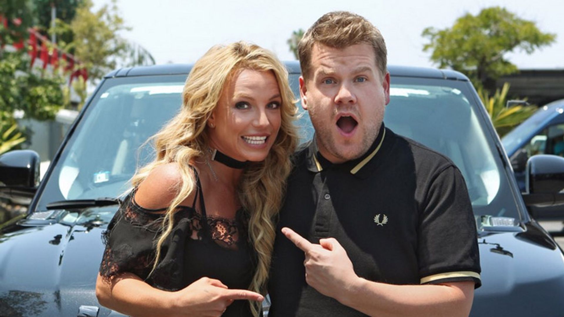 He's so lucky! James Corden takes Carpool Karaoke trip with Britney Spears