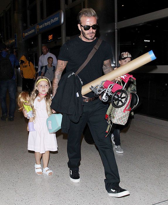 David Beckham and family are on the way back to London | HELLO!