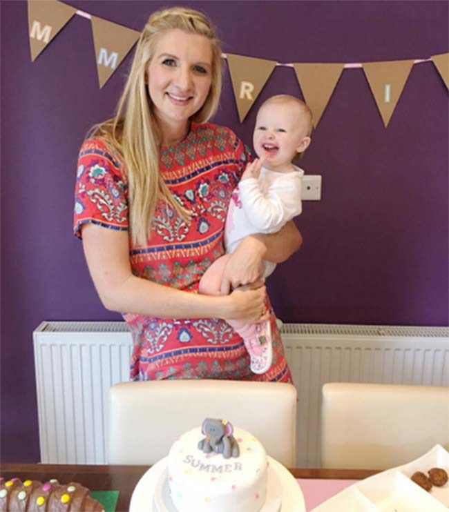 Rebecca Adlington celebrates Summer's first birthday