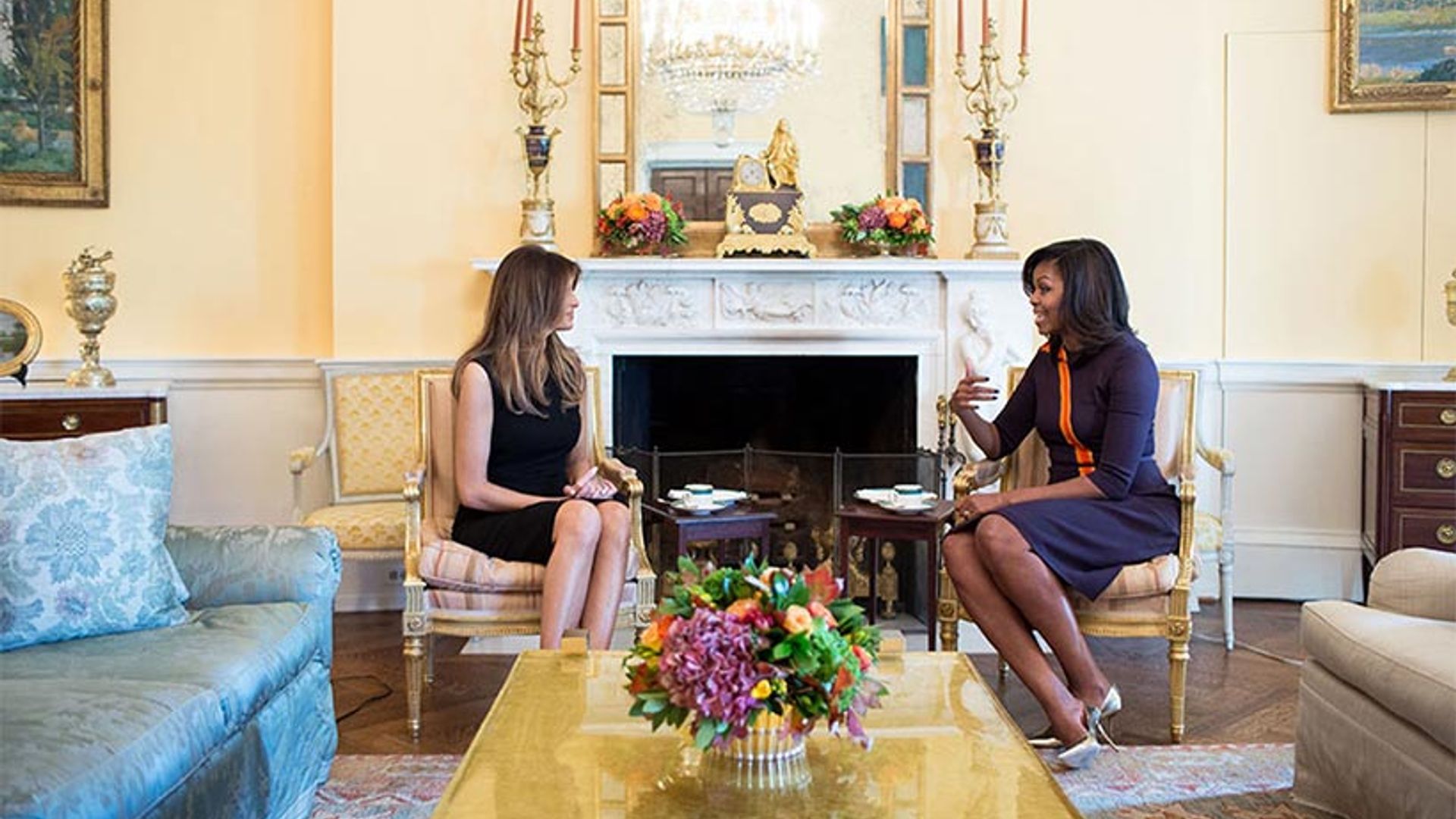 Melania Trump denies her meeting with Michelle Obama was awkward