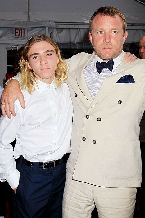 Rocco Ritchie pictured with father Guy Ritchie