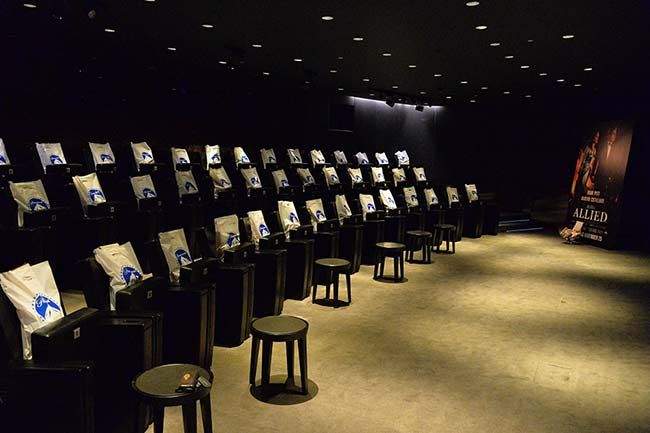 bvlgari hotel's screening room