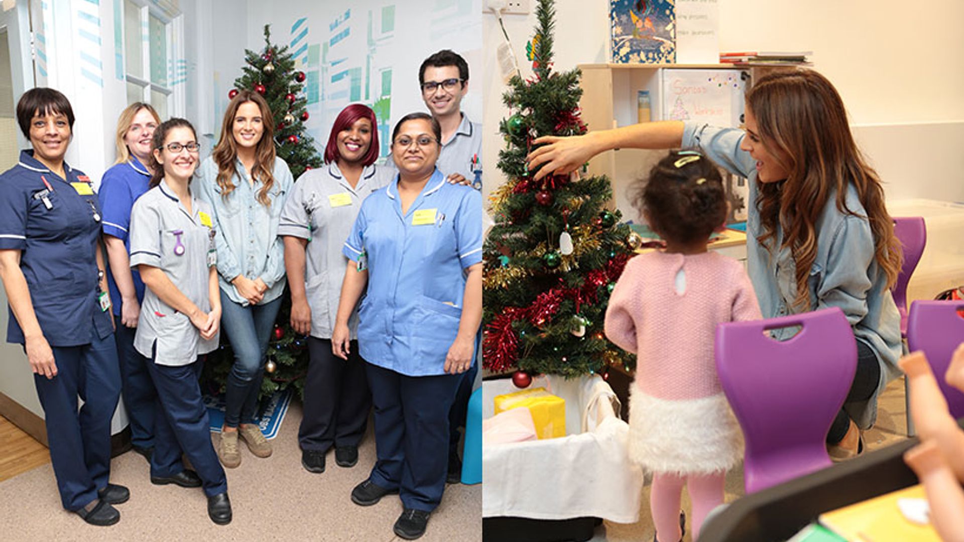 Made in Chelsea's Binky Felstead spreads Christmas cheer at Royal Brompton Hospital