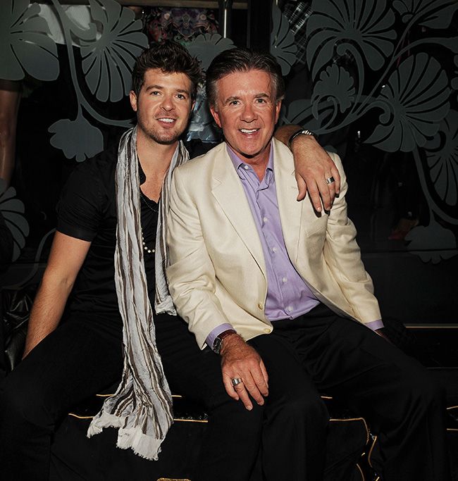 Alan Thicke pictured with his son Robin Thicke