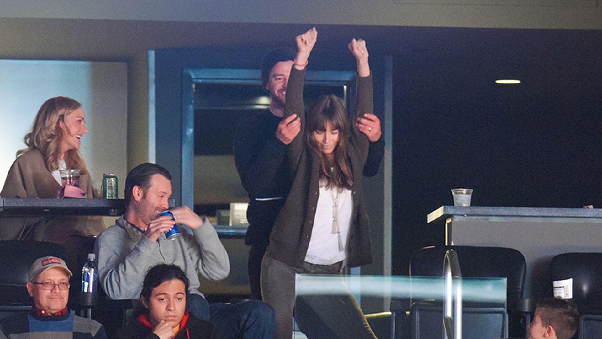 Jessica Biel 'can't stop' dancing with Justin Timberlake during basketball game