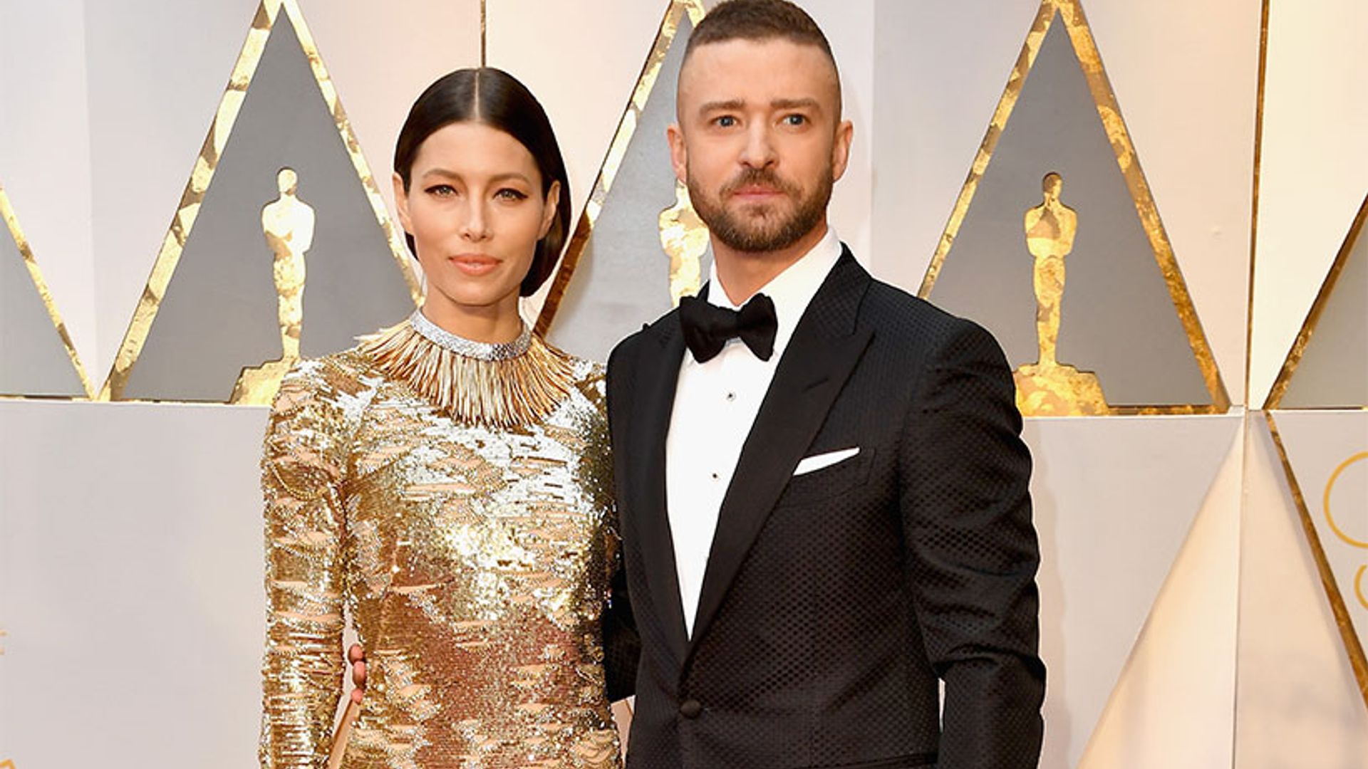 Justin Timberlake photobombed wife Jessica Biel on the Oscars red carpet - see the hilarious photo here...