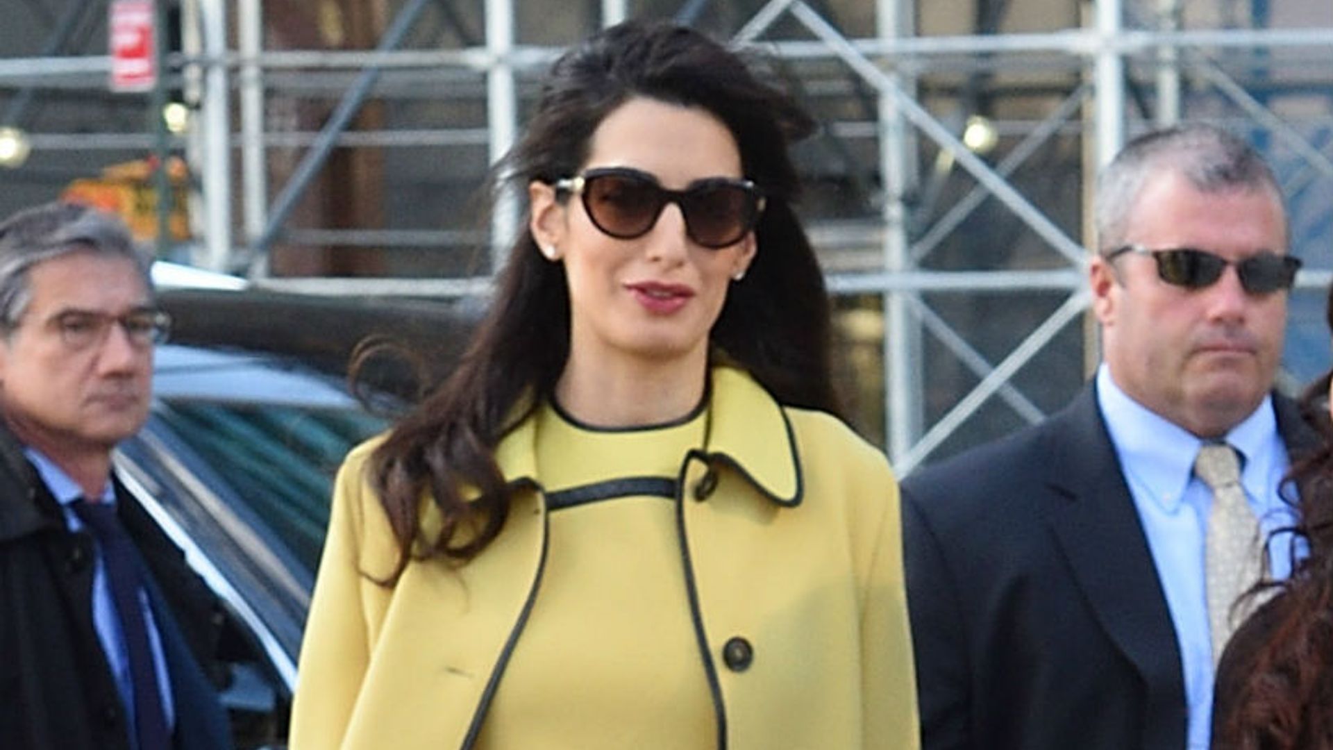 Amal Clooney dresses her growing bump in New York in two sensational outfits over two days
