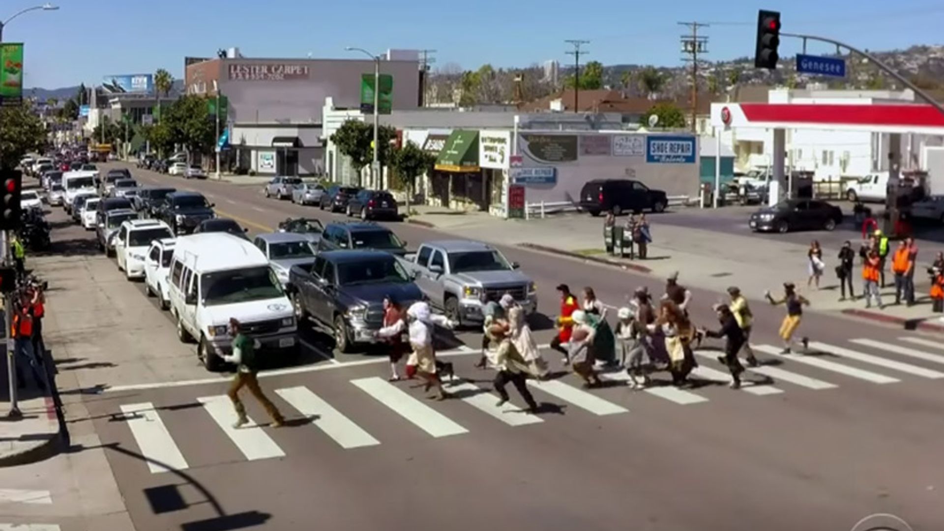 James Corden channels Belle in hilarious 'Crosswalk musical'
