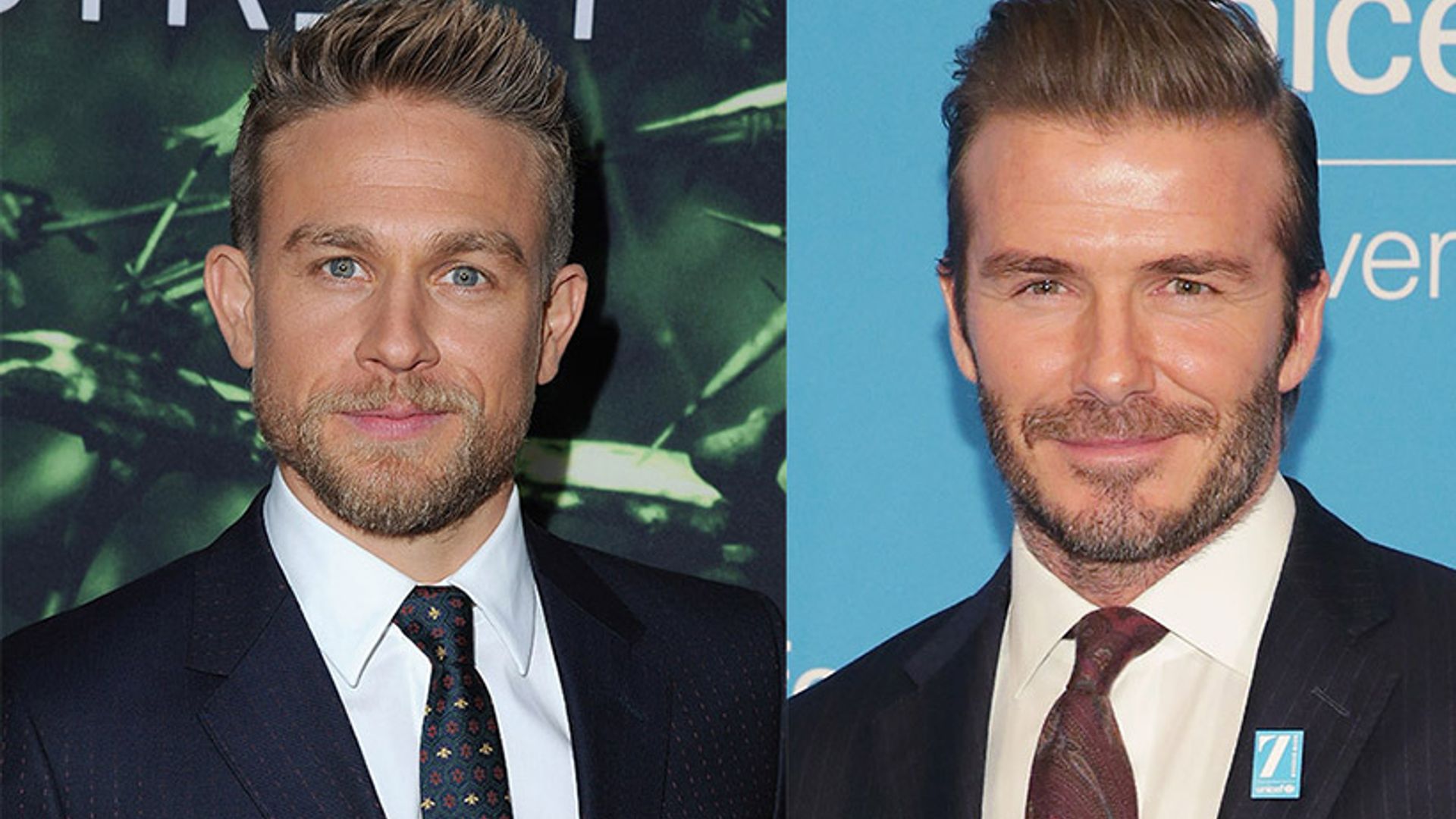 Charlie Hunnam has a 'little bit of a crush' on co-star David Beckham