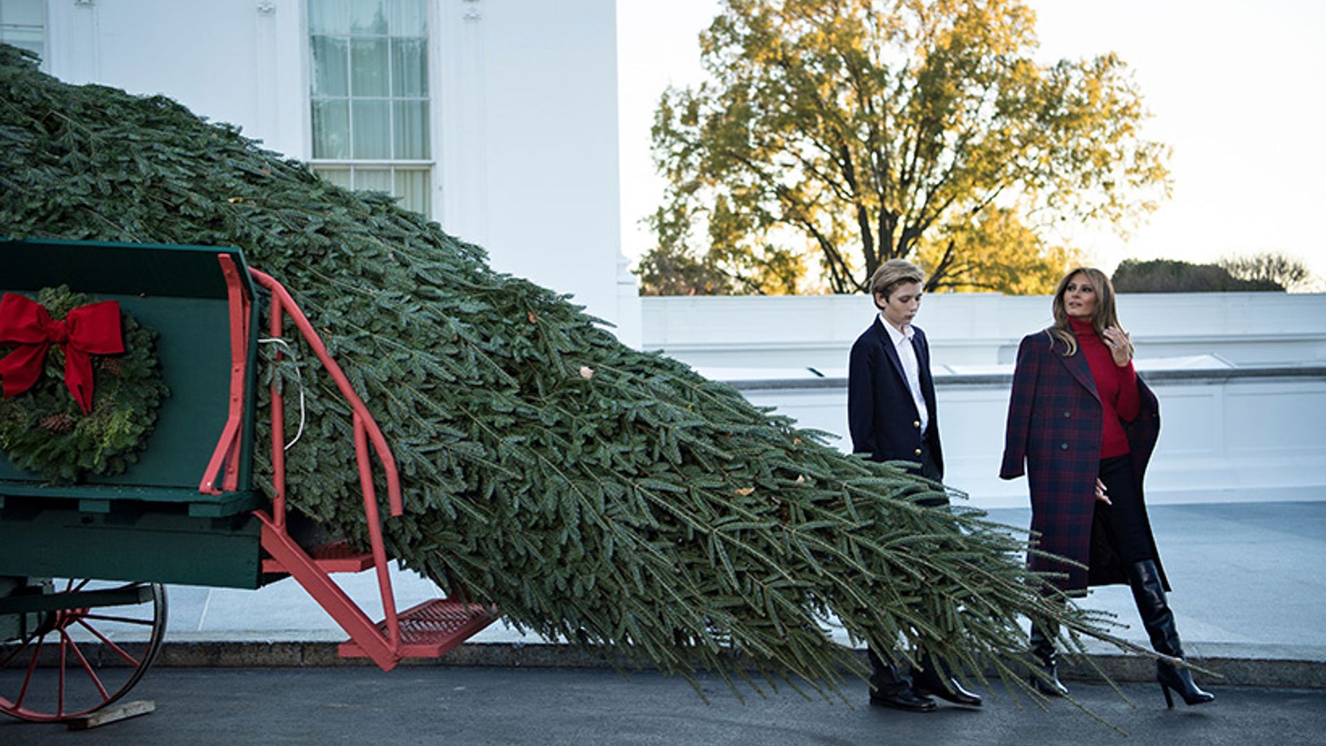 Melania Trump's son Barron, 11, makes rare official appearance at White House