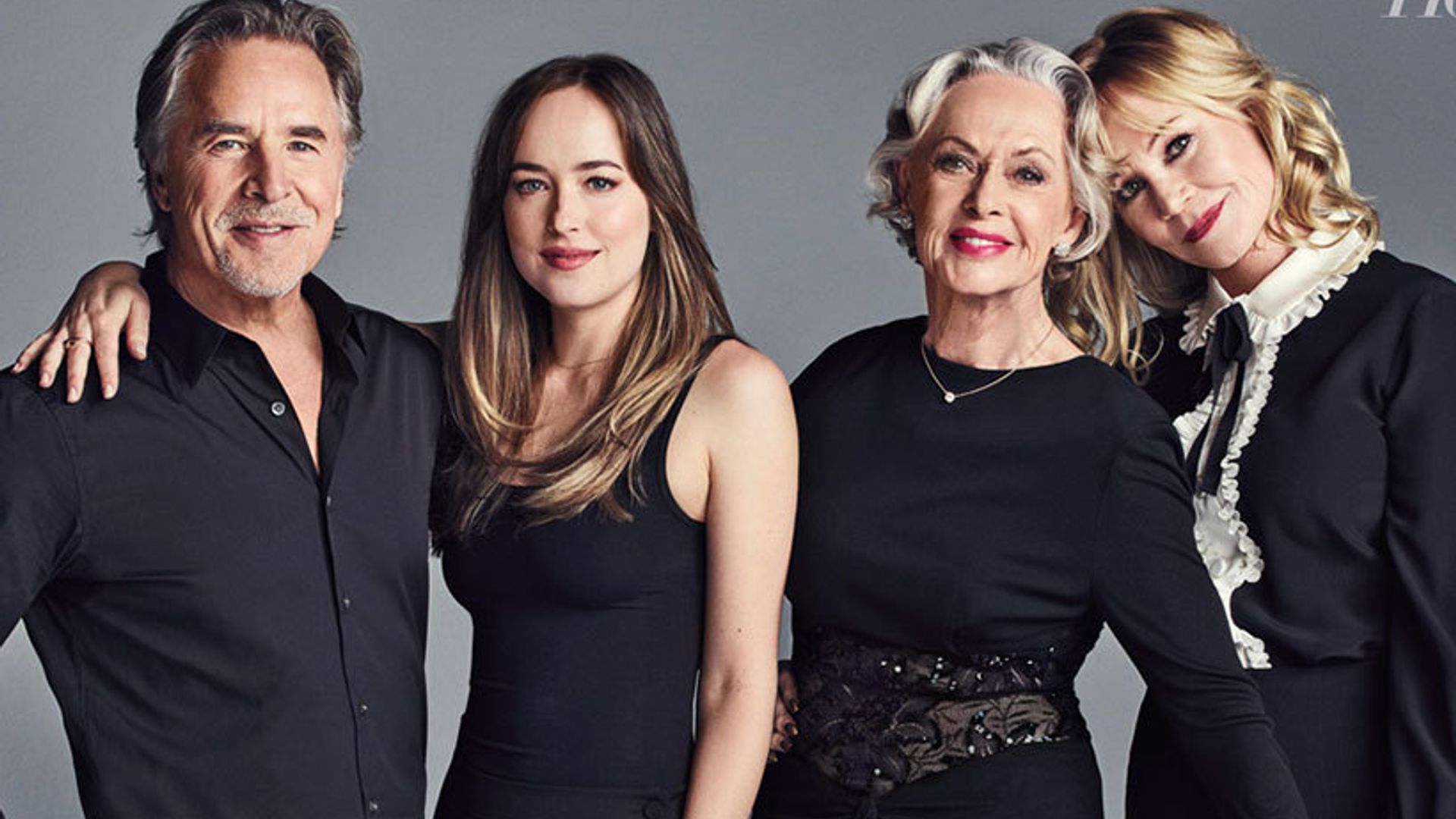 Melanie Griffith and Don Johnson reunite for iconic family photo shoot