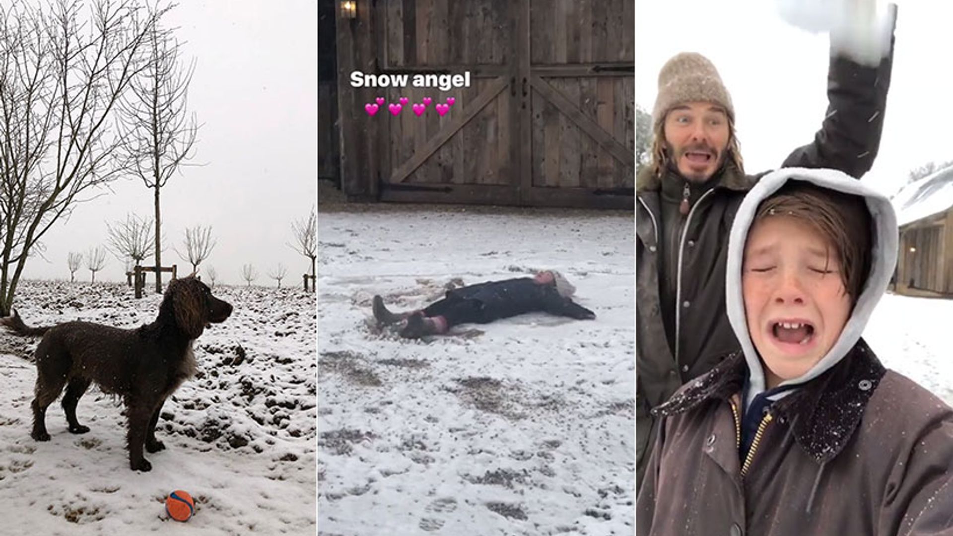 Victoria Beckham shares adorable video of her 'snow angel' Harper