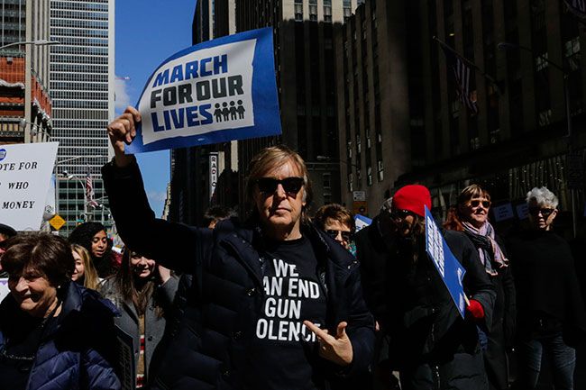 Paul McCartney at the March for Our Lives march