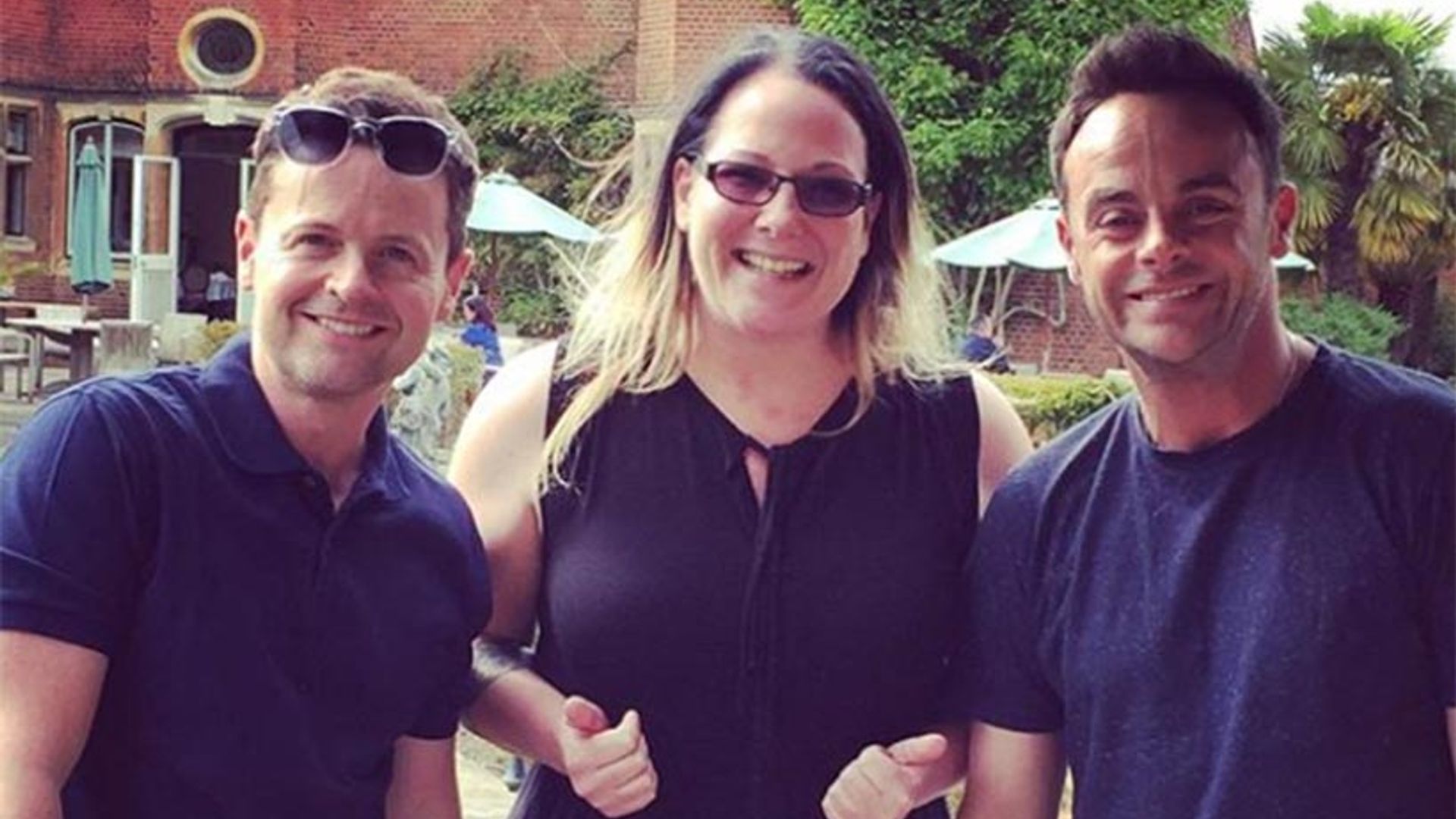 Ant and Dec with fan Christin