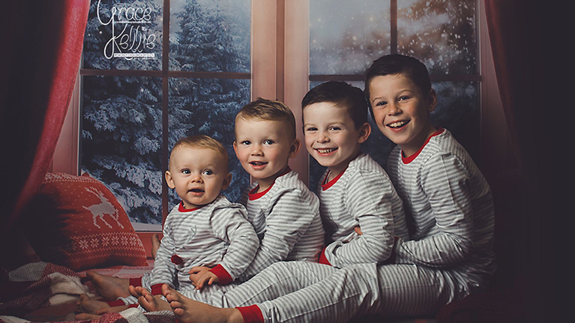 coleen rooney sons pose for christmas card