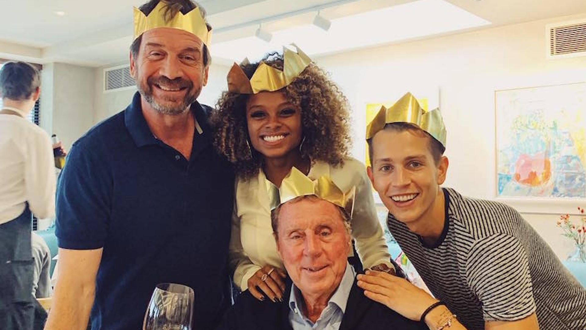 I'm A Celebrity stars Harry Redknapp, James McVey, Nick Knowles and Fleur East reunite for Christmas lunch