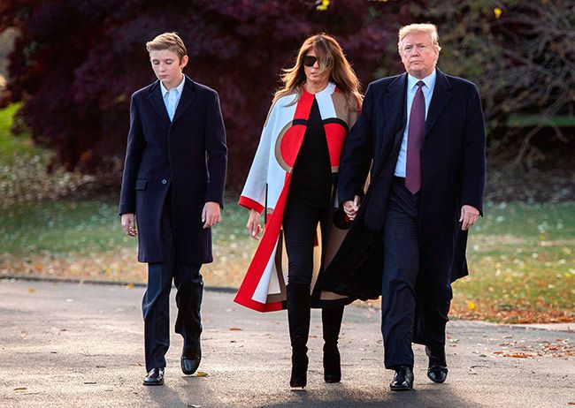 Barron Trump Is Unrecognisable As He Towers Over Dad Donald Trump