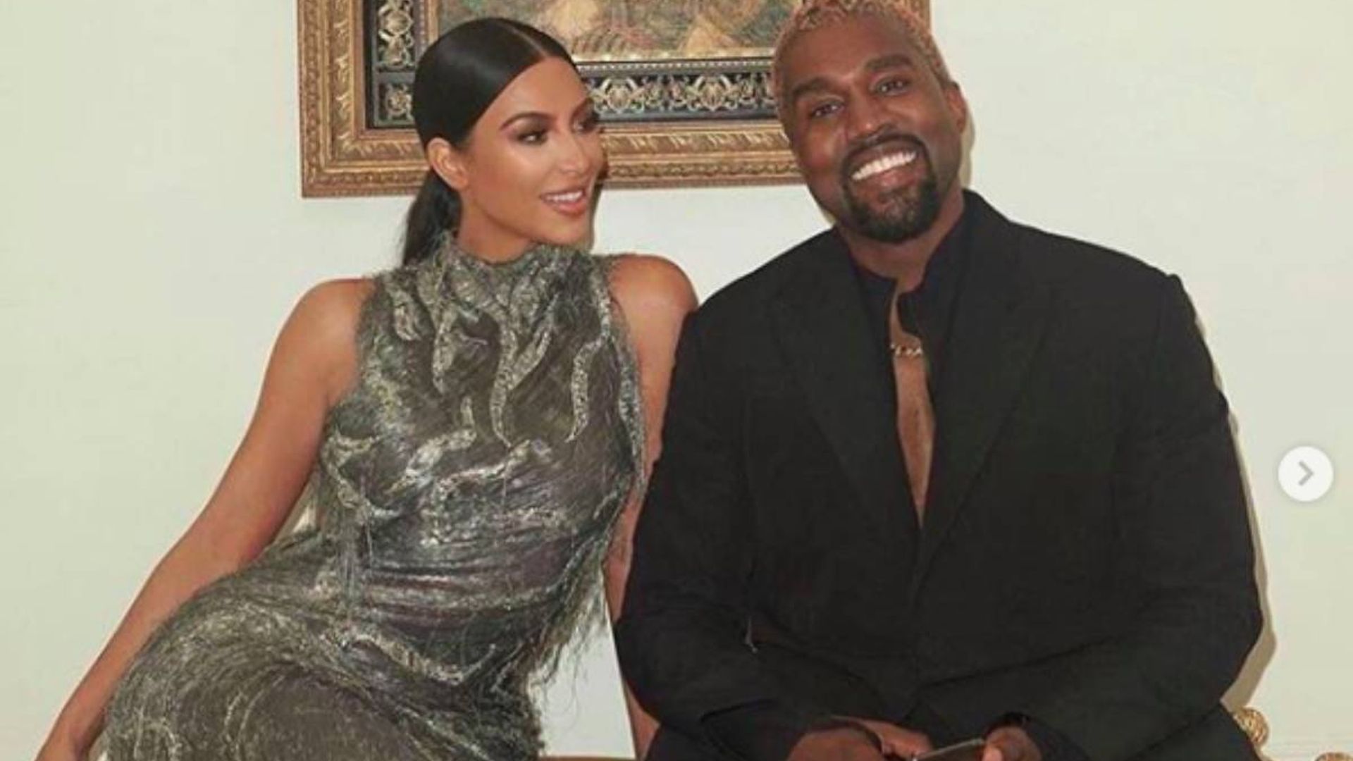 Kim Kardashian and Kanye West dote on daughters Chicago and North in adorable photo