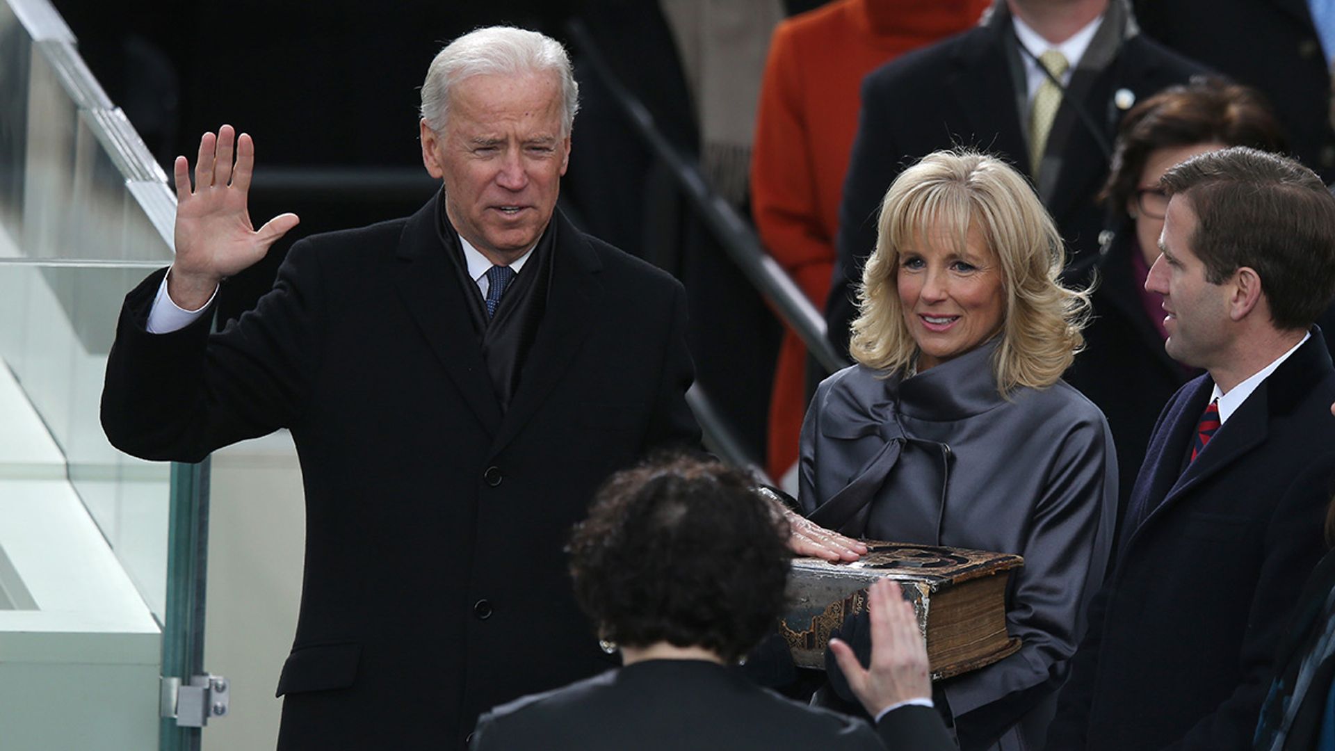 The poignant moment no-one saw at Joe Biden's inauguration