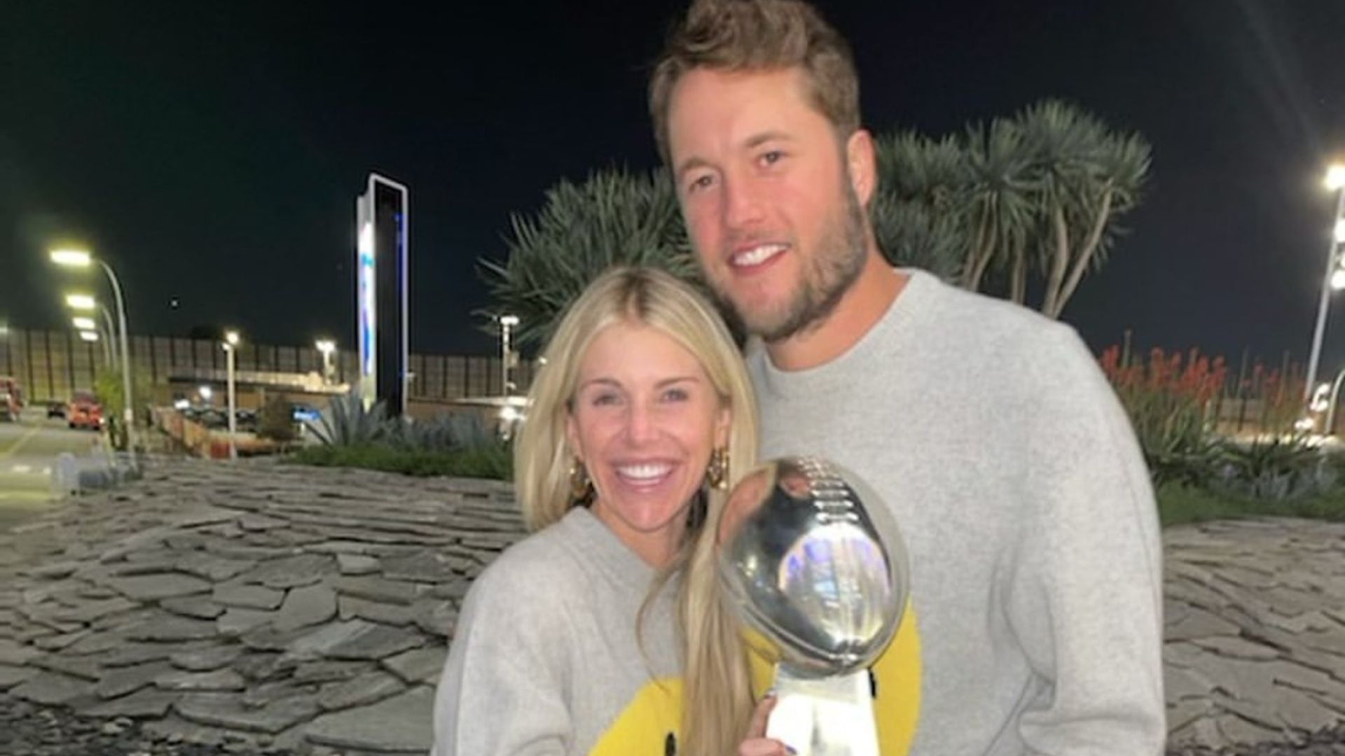 Kelly and Matthew Stafford paying hospital fees as photographer breaks spine after taking a picture of the pair