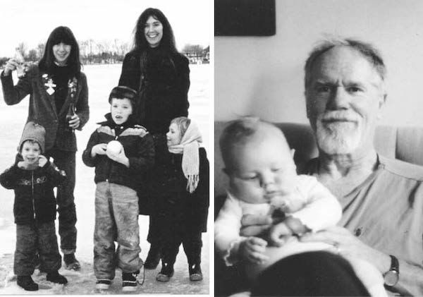 Kate and Anna McGarrigle with their children and Loudon Wainwright III with Martha's son Francis