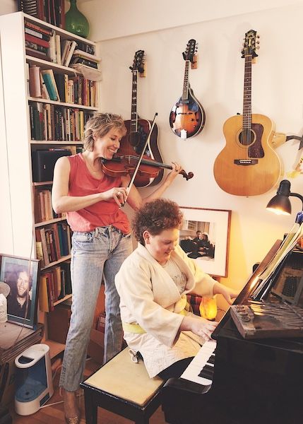 Martha Wainwright and her son Arcangel at home in Montreal