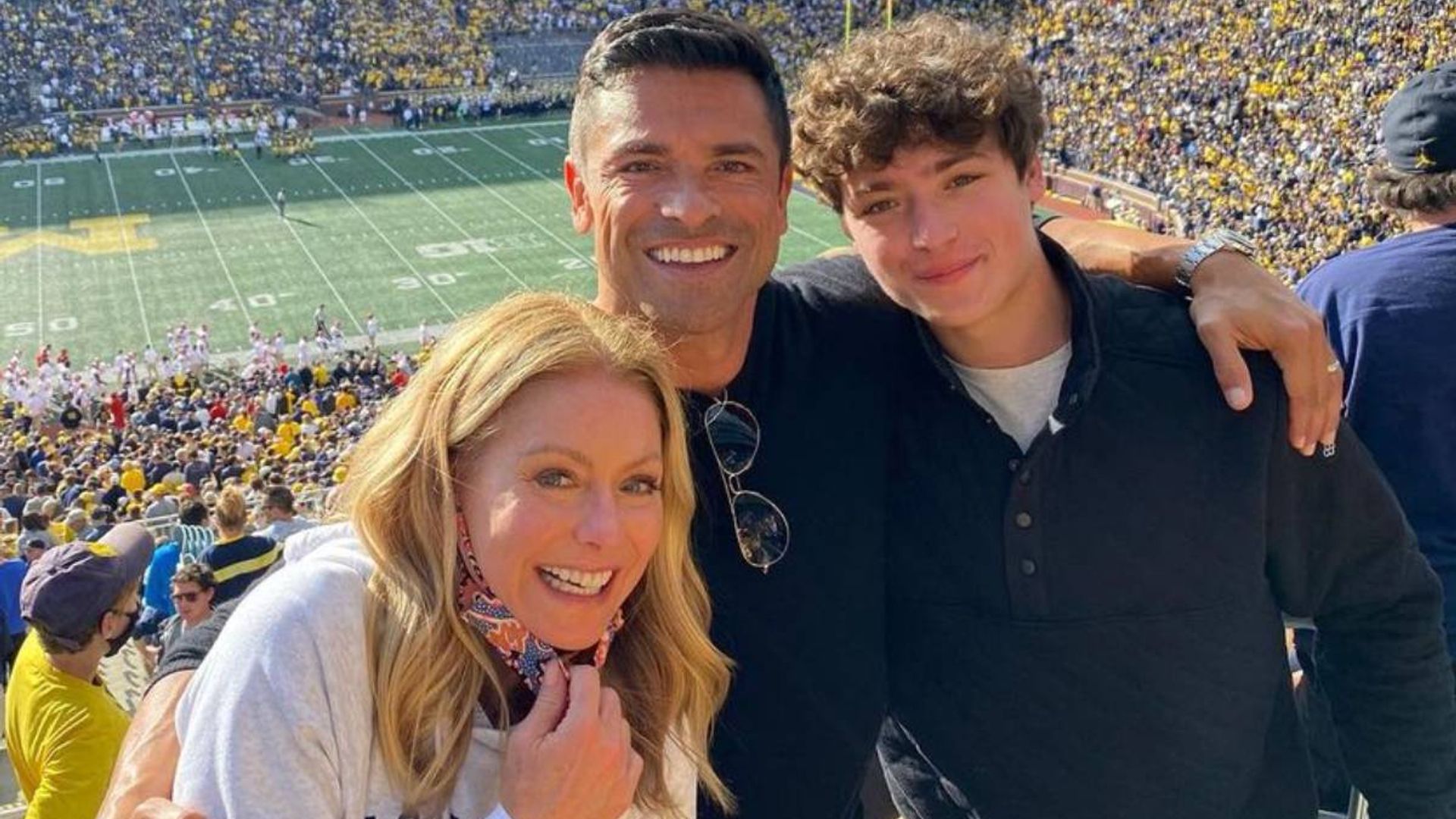 Kelly Ripa's son Joaquin twins with dad Mark Consuelos during night out in New York