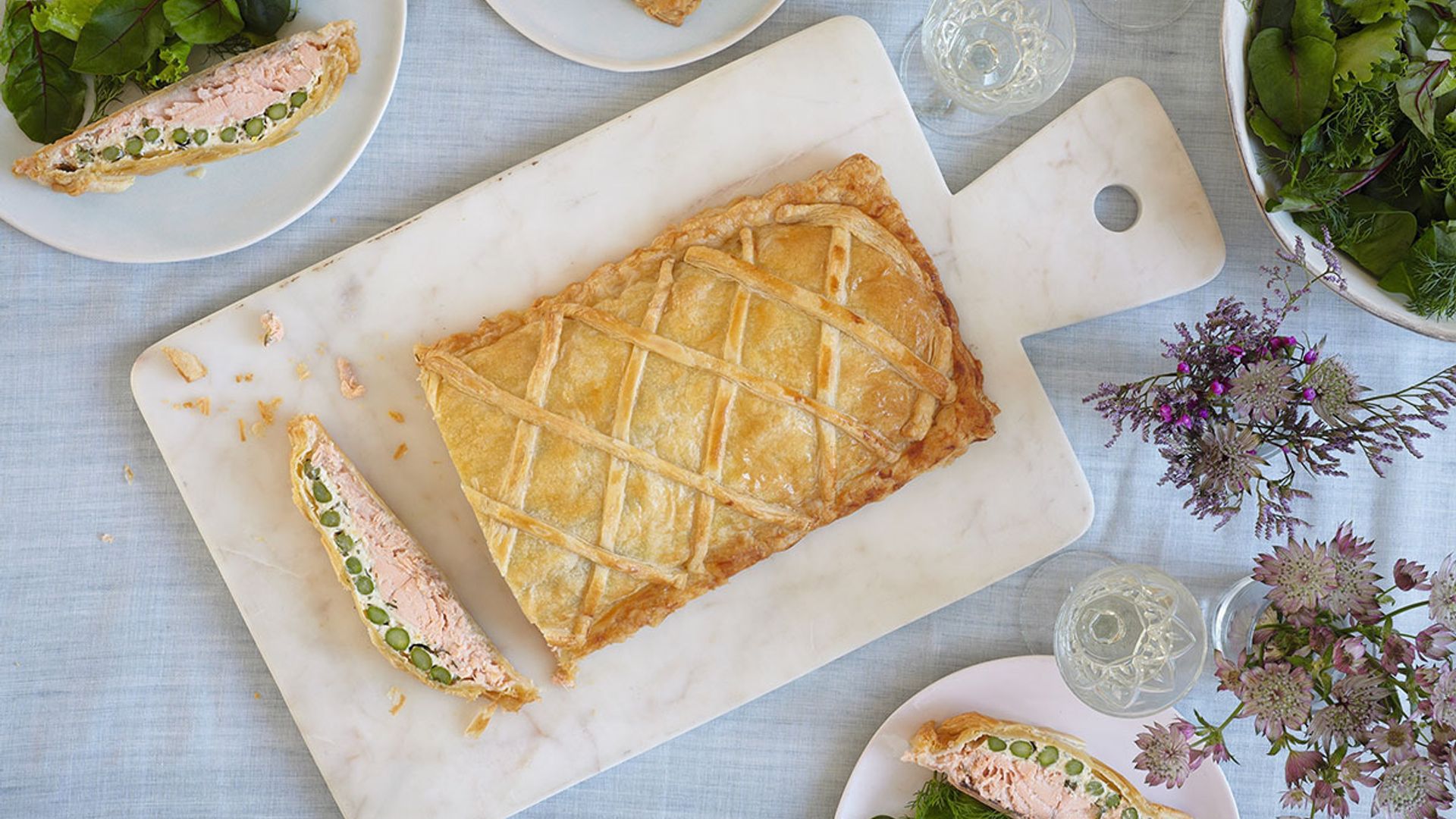 Mary Berry's salmon en croûte recipe with asparagus is the perfect Christmas party dish